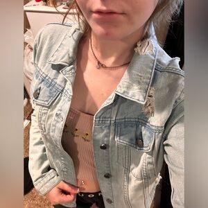 -Large denim Elwood jean jacket -never been worn -in great condition